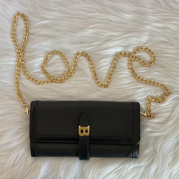 🔥Flash Sale🔥 ❤️ Bally Leather Wallet On Chain ❤️ - Picture 3 of 17